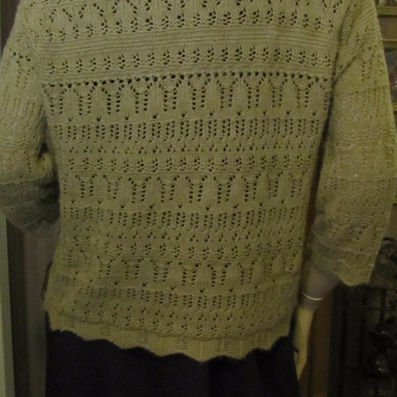 White Stag Tan Open Front Cardigan Sweater 16/18 - Picture 6 of 7